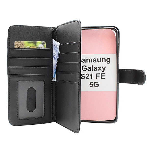 Skimblocker XL Magnet Fodral Samsung Galaxy S21 FE 5G Svart