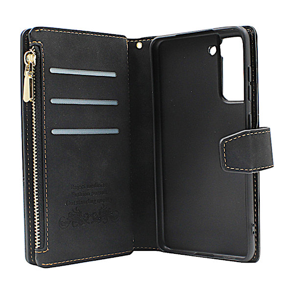 XL Standcase Lyxfodral Samsung Galaxy S21 FE 5G (SM-G990B) Svart