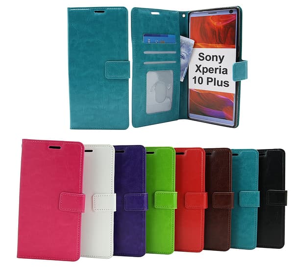 Crazy Horse Wallet Sony Xperia 10 Plus Grön