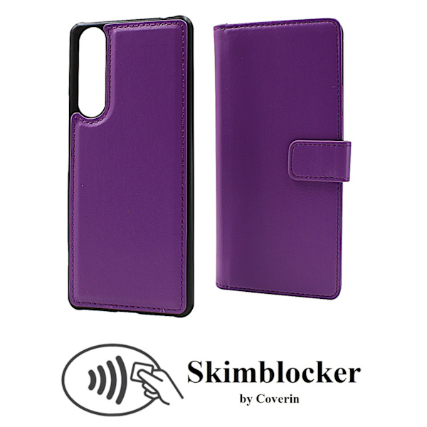 Skimblocker Magnet Wallet Sony Xperia 1 II (XQ-AT51) Lila