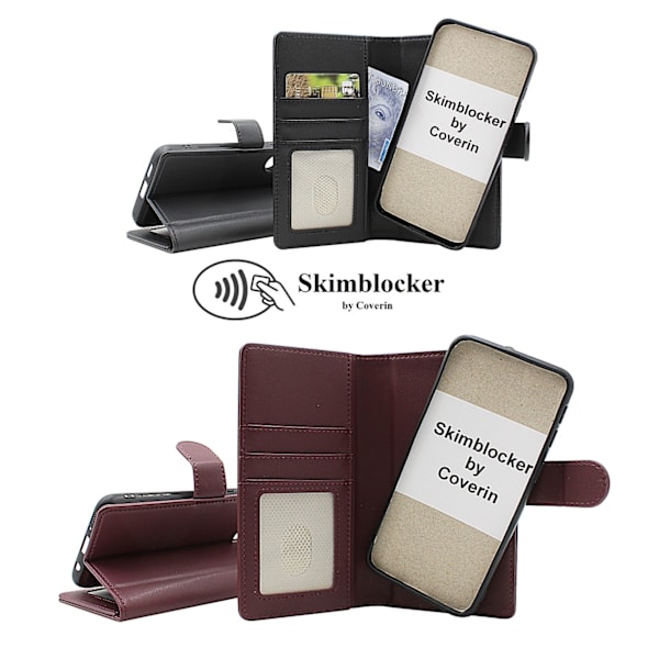 Skimblocker Samsung Galaxy A16 / A16 5G Magnetfodral Mörkröd