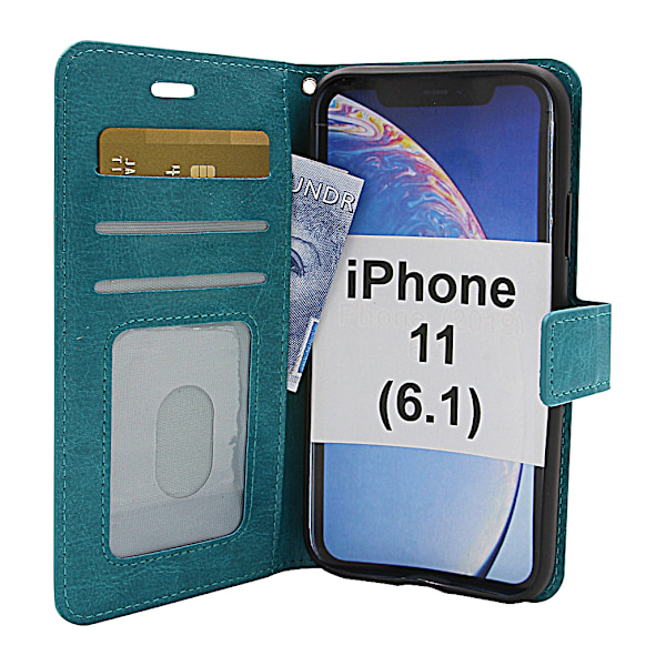Crazy Horse Wallet iPhone 11 (6.1) Turkos