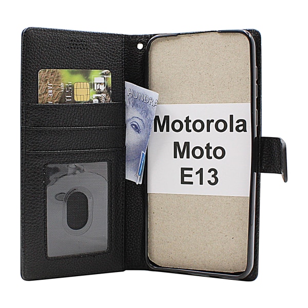 New Standcase Wallet Motorola Moto E13 Brun