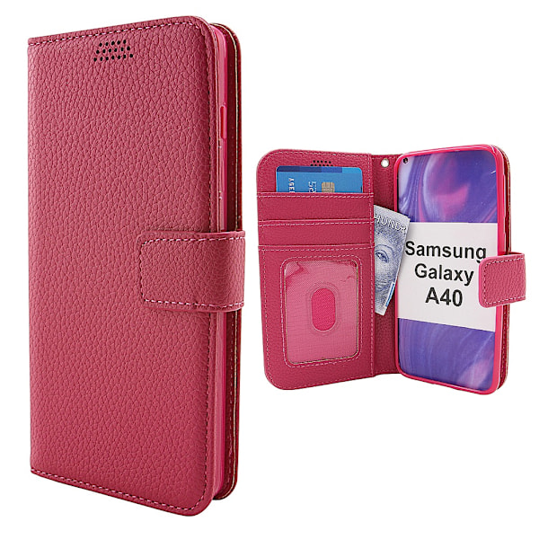 New Standcase Wallet Samsung Galaxy A40 (A405FN/DS) Hotpink