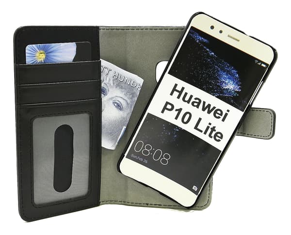 Magnet Wallet Huawei P10 Lite Svart