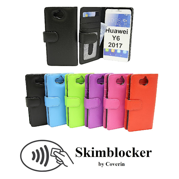 Skimblocker Plånboksfodral Huawei Y6 2017 (MYA-L41) Lila