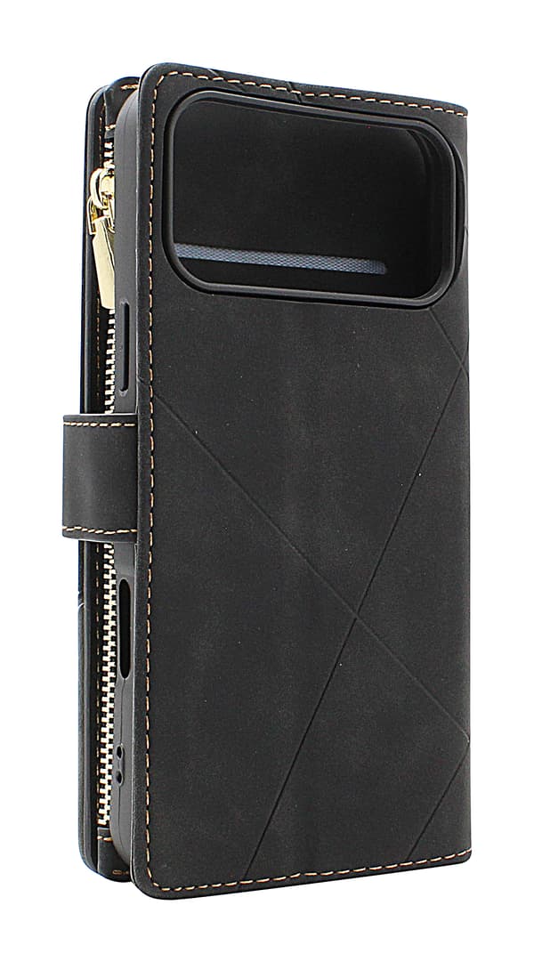 XL iPhone 17 Pro Max Lyx Plånboksfodral Mörkblå