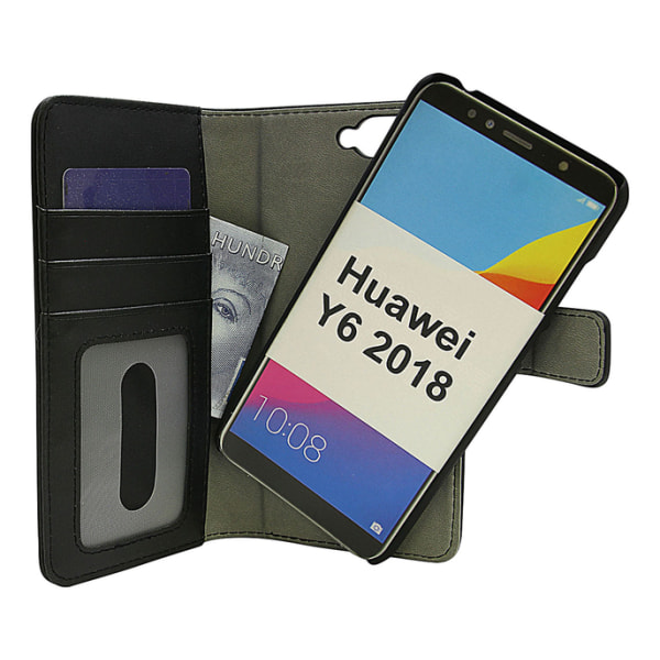Skimblocker Magnet Wallet Huawei Y6 2018 Svart