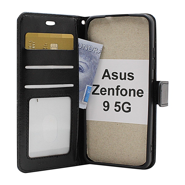 Crazy Horse Wallet Asus Zenfone 9 5G Hotpink