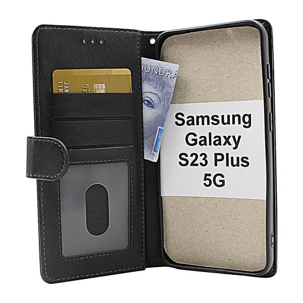 Zipper Standcase Wallet Samsung Galaxy S23 Plus 5G Svart