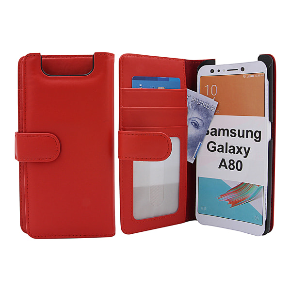 Skimblocker Plånboksfodral Samsung Galaxy A80 (A805F/DS) Röd