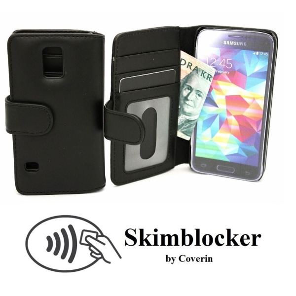 Skimblocker Plånboksfodral Samsung Galaxy S5 Mini (G800F)