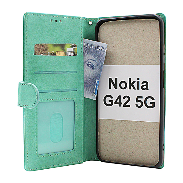 Zipper Standcase Wallet Nokia G42 5G Röd