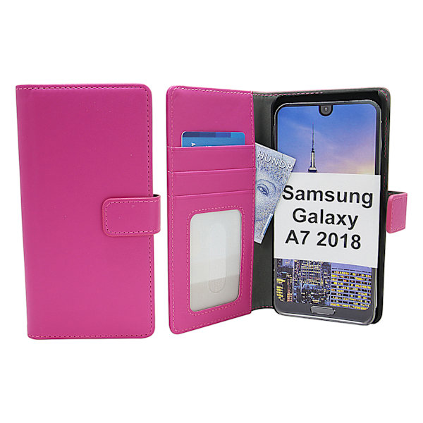 Skimblocker Magnet Wallet Samsung Galaxy A7 2018 (A750FN/DS) Hotpink