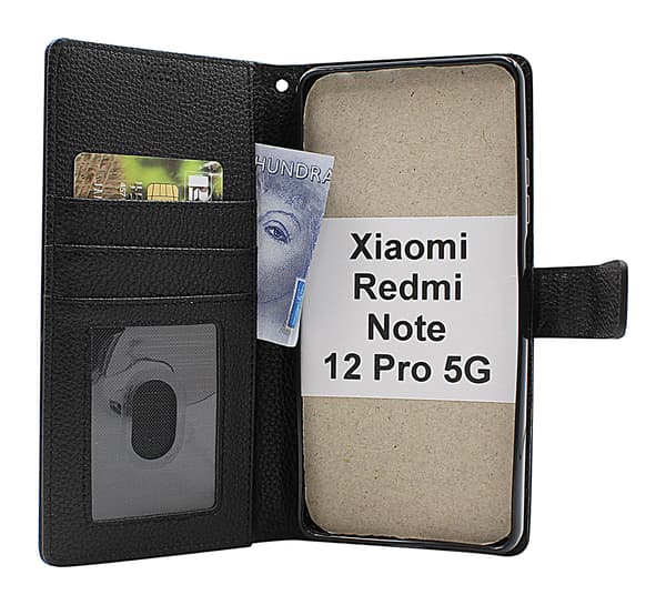 New Standcase Wallet Xiaomi Redmi Note 12 Pro 5G Brun