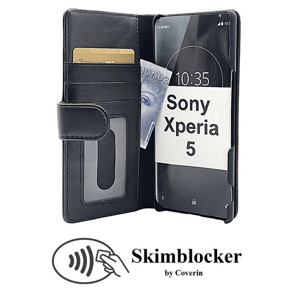 Skimblocker Plånboksfodral Sony Xperia 5 Hotpink