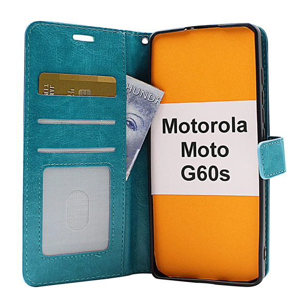 Crazy Horse Wallet Motorola Moto G60s Röd