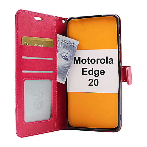 Crazy Horse Wallet Motorola Edge 20 Röd