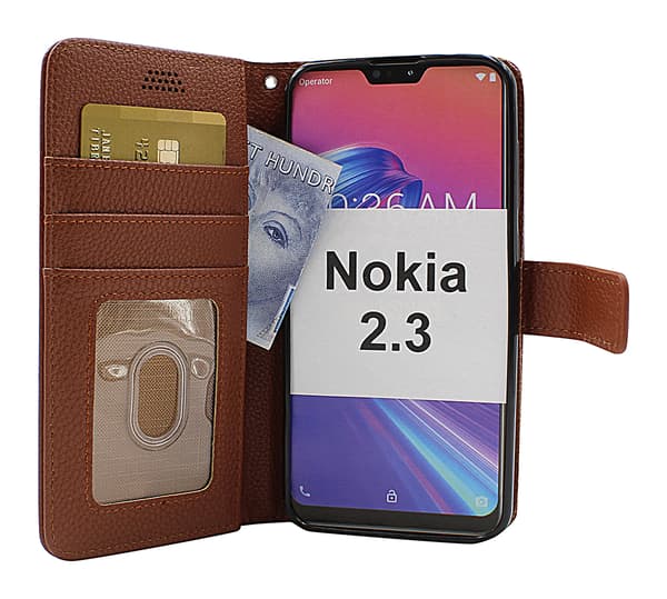 New Standcase Wallet Nokia 2.3 (Svart) Röd