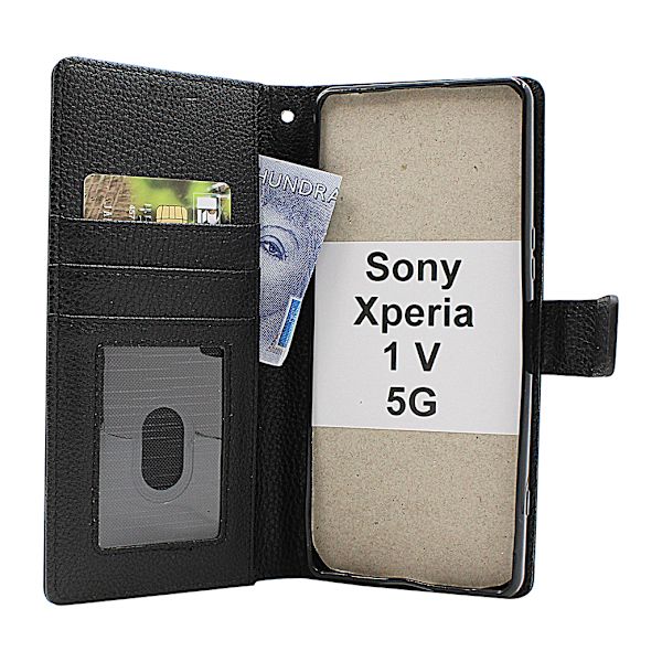 New Standcase Wallet Sony Xperia 1 V 5G (XQ-DQ72) Ljusblå