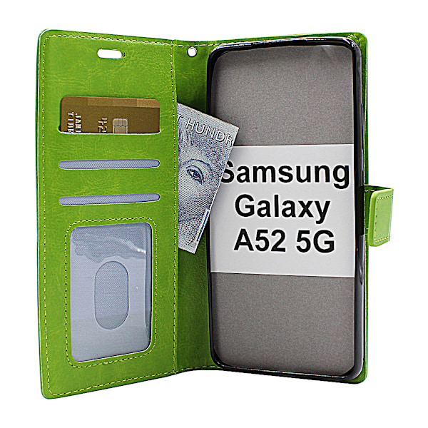 Crazy Horse Wallet Samsung Galaxy A52 5G (A525F / A526B) Grön