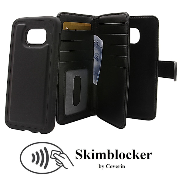 Skimblocker XL Magnet Wallet Samsung Galaxy S7 (G930F) Svart