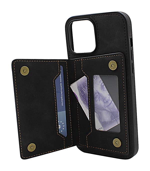 Lyx CardCase iPhone 13 Pro Max (6.7) Marinblå