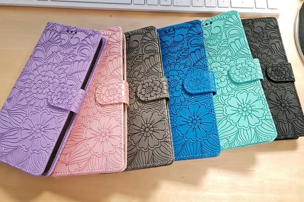 Flower Standcase Wallet Samsung Galaxy A04s (A047F/DS) Blå