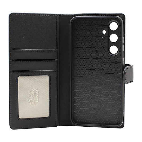 Skimblocker Samsung Galaxy S24 FE Magnet Plånboksfodral Mörkröd
