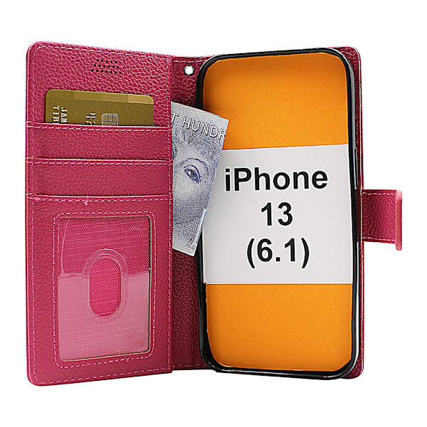 New Standcase Wallet iPhone 13 (6.1) Hotpink