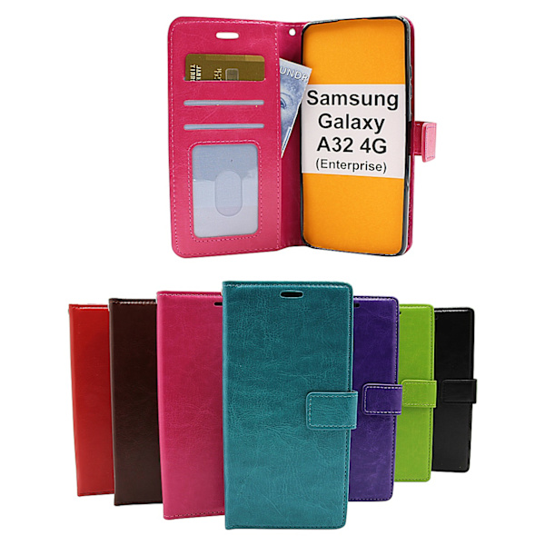 Crazy Horse Wallet Samsung Galaxy A32 4G (SM-A325F) Svart