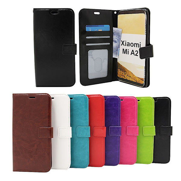Crazy Horse Wallet Xiaomi Mi A2 Grön