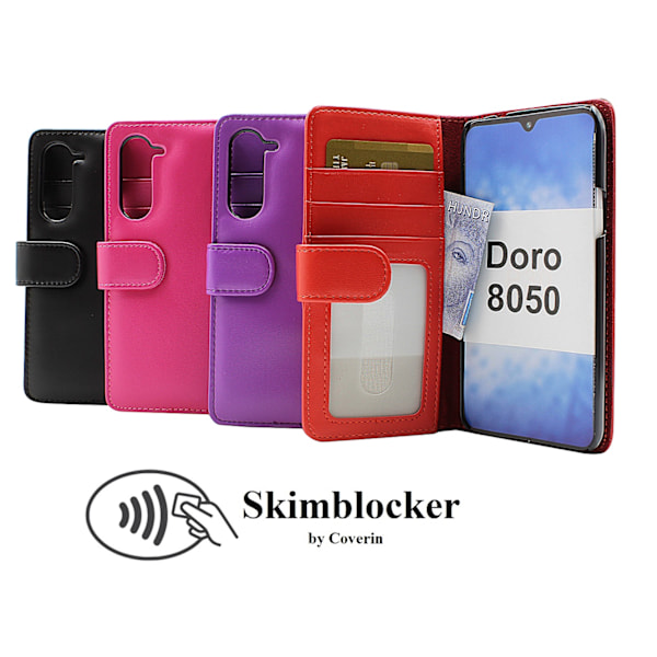 Skimblocker Plånboksfodral Doro 8050 Röd
