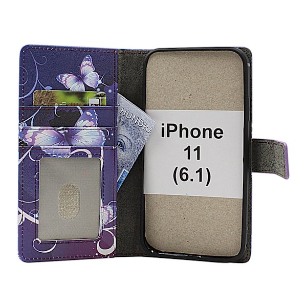 Skimblocker iPhone 11 (6.1) Magnet Plånboksfodral Design