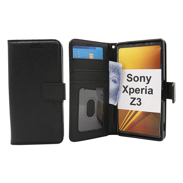 New Standcase Wallet Sony Xperia Z3 (D6603) Svart