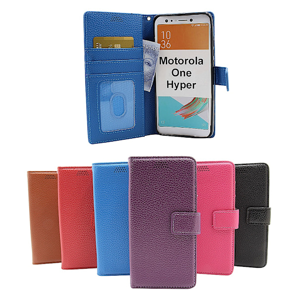 New Standcase Wallet Motorola One Hyper Blå