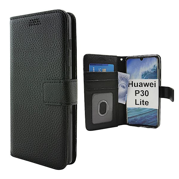 New Standcase Wallet Huawei P30 Lite (Svart) Svart