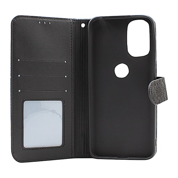 Flower Standcase Wallet Motorola Moto G31/G41 Grå