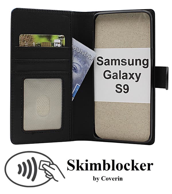 Skimblocker Samsung Galaxy S9 Magnet Plånboksfodral