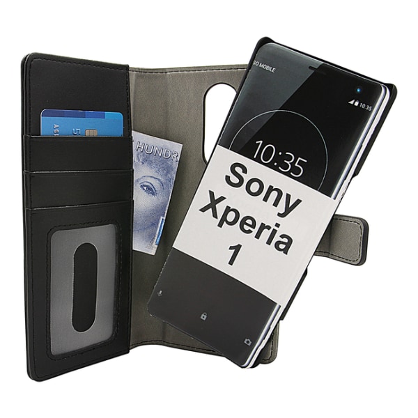 Skimblocker Magnet Wallet Sony Xperia 1 (J9110) Röd