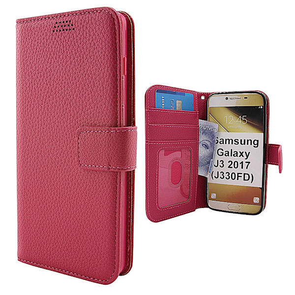 New Standcase Wallet Samsung Galaxy J3 2017 (J330FD) Hotpink