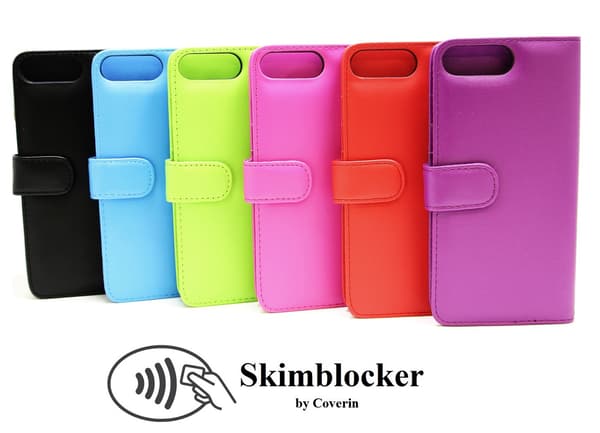 Skimblocker Plånboksfodral iPhone 7 Plus Lila