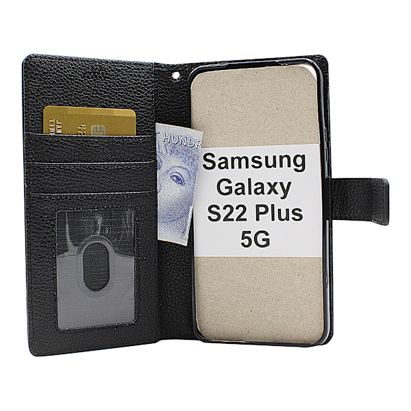 New Standcase Wallet Samsung Galaxy S22 Plus 5G Ljusblå
