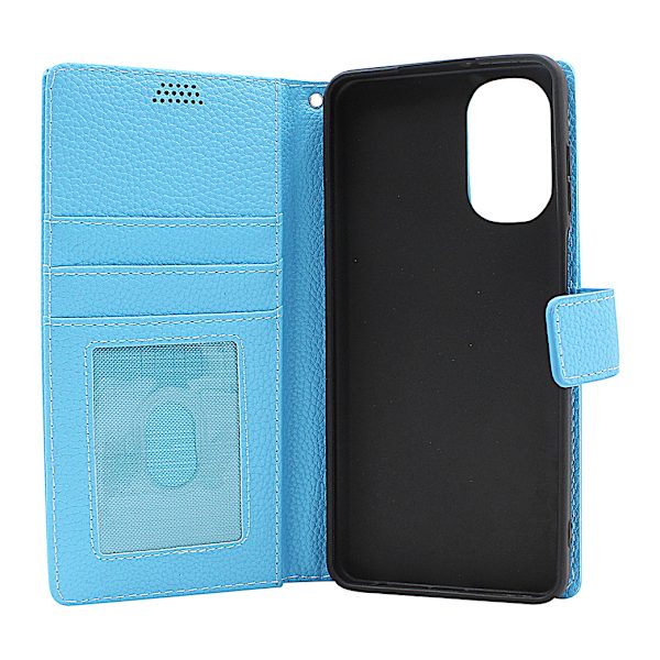New Standcase Wallet Motorola Moto G62 5G Ljusblå