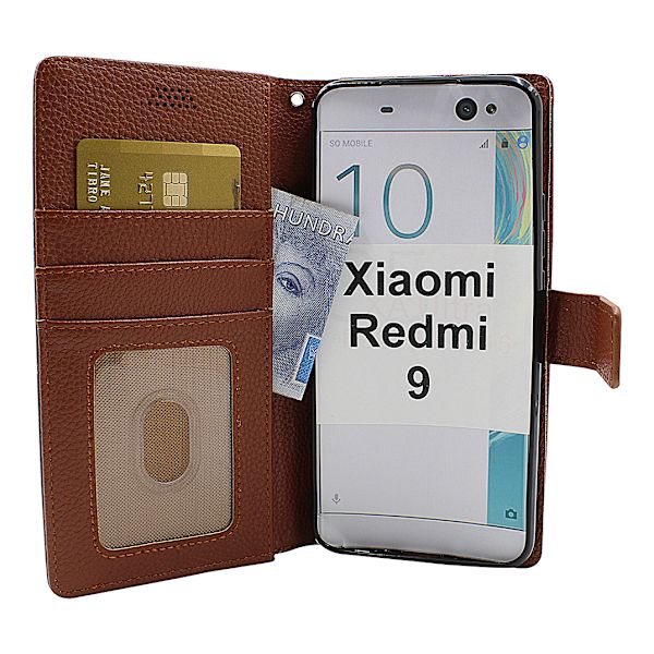 New Standcase Wallet Xiaomi Redmi 9 Brun