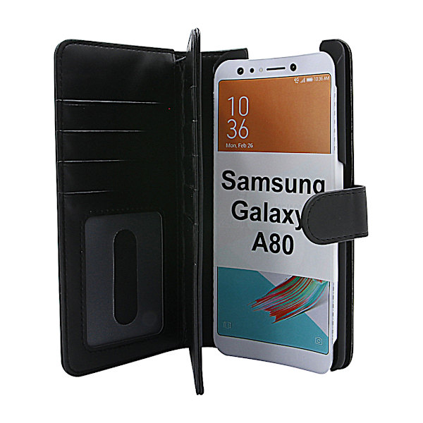 Skimblocker XL Magnet Wallet Samsung Galaxy A80 (A805F/DS) Svart