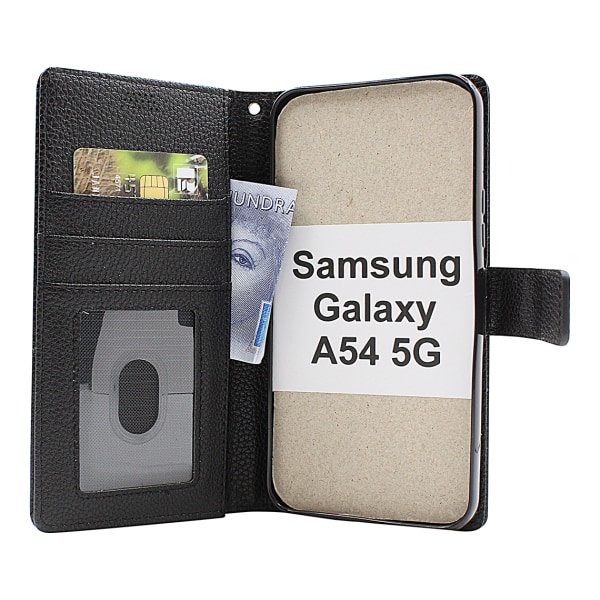 New Standcase Wallet Samsung Galaxy A54 5G Svart