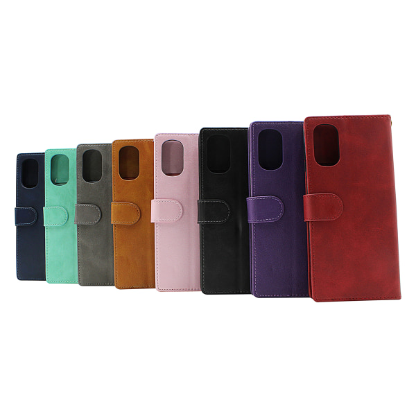 Zipper Standcase Wallet Motorola Moto E32s Brun