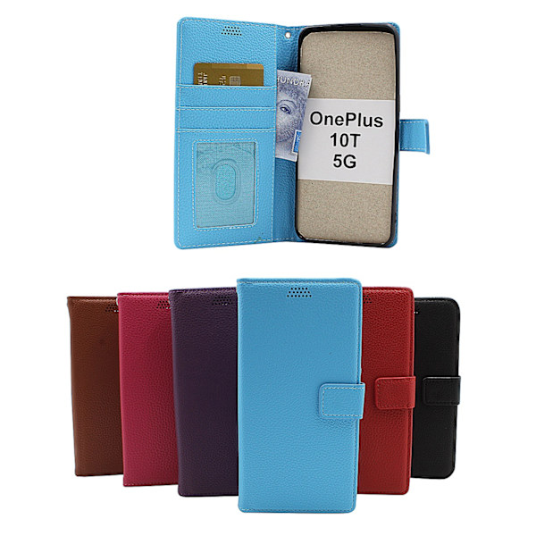 New Standcase Wallet OnePlus 10T 5G Ljusblå