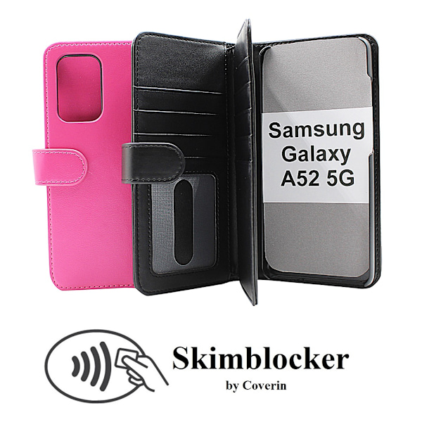 Skimblocker XL Wallet Samsung Galaxy A52 5G Svart